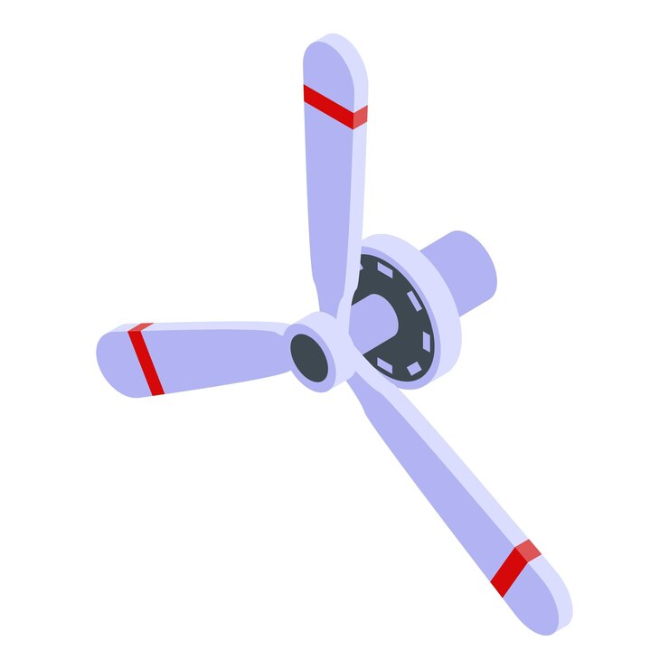 Vector aircraft repair propeller icon isometric of aircraft repair propeller vector icon for web design isolated on white background