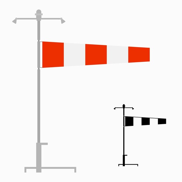 Airfield wind direction indicator, windsock