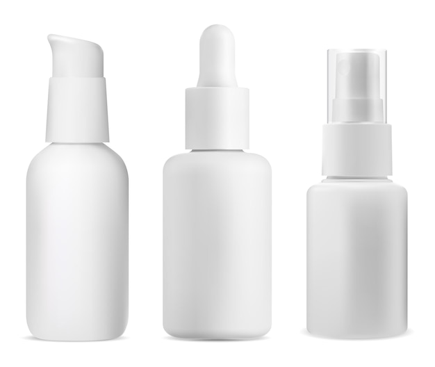 airless pump bottle mist spray package mockup