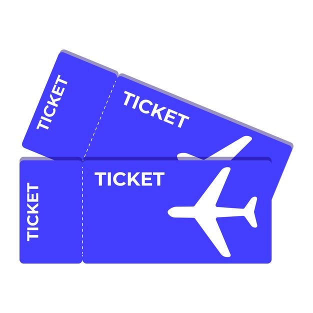 Airline travel boarding pass vector ticket illustration