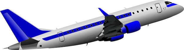 Airplane on the air Vector 3d illustration