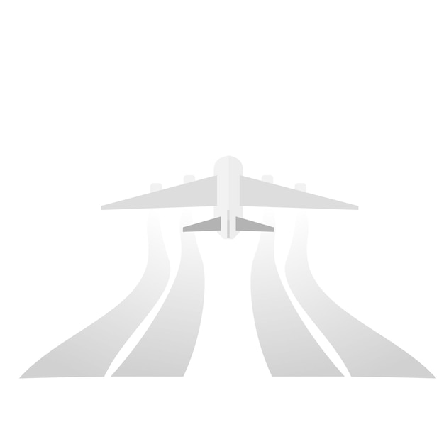 Вектор Самолет изолирован в минимальном дизайне