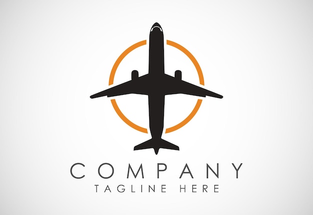 Airplane aviation vector logo design concept Airline logo plane travel icon Airport flight world aviation