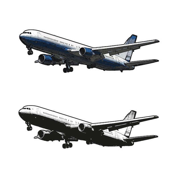 Vector airplane boing 767