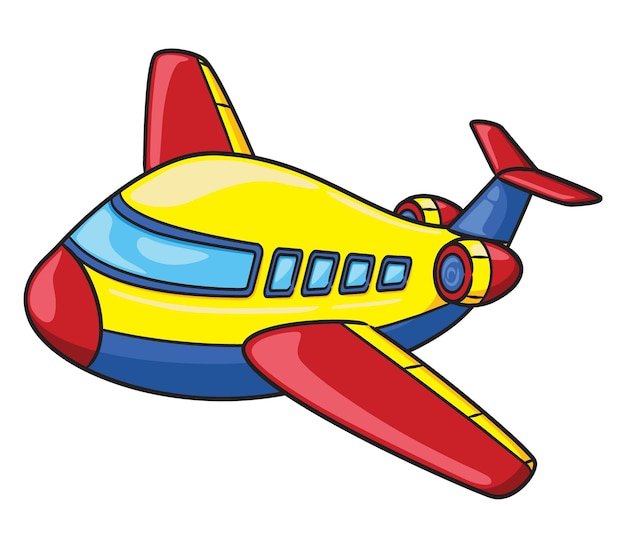 Vector airplane cartoon.