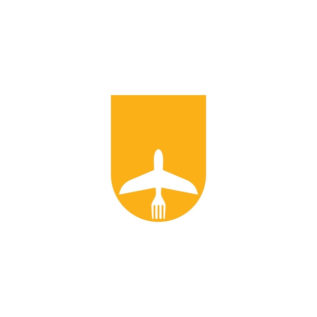 For and airplane concept vector illustration for food business restaurant logo