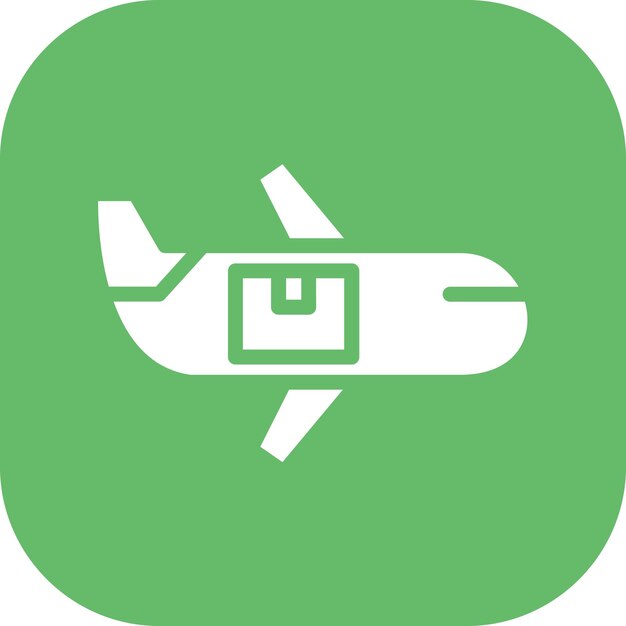 Vector airplane delivery vector icon illustration of delivery and logistics iconset