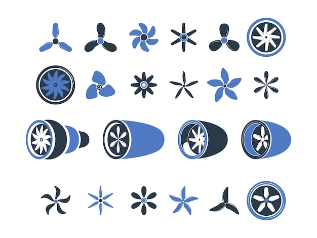 벡터 비행기 엔진. 프로펠러 터빈 기호 비행기 장비 항공을 자세히 설명합니다. 그림 로터 및 터보 항공, 블레이드 환풍기, 엔진 터보 제트
