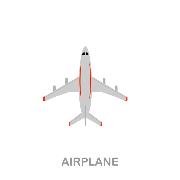 Airplane flat icon colored element sign from transport\
collection flat airplane icon sign for web design infographics and\
more