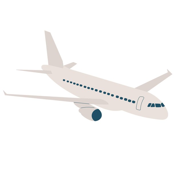 airplane in flat style vector