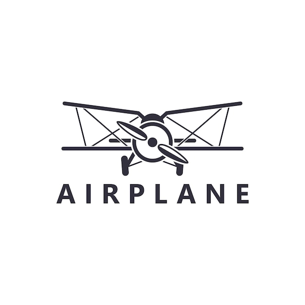 Airplane flight logo template design