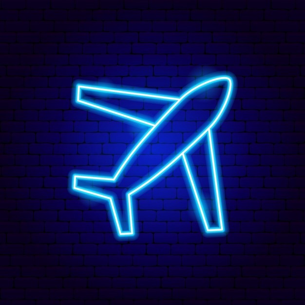 Airplane Flight Neon Sign