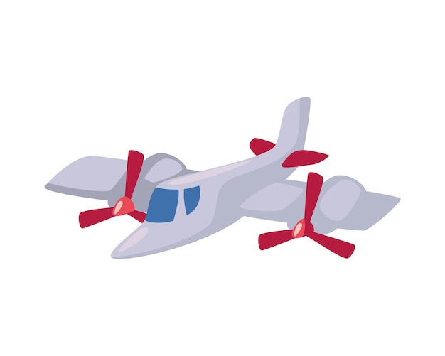 Vector airplane flying travel vacation isolated icon