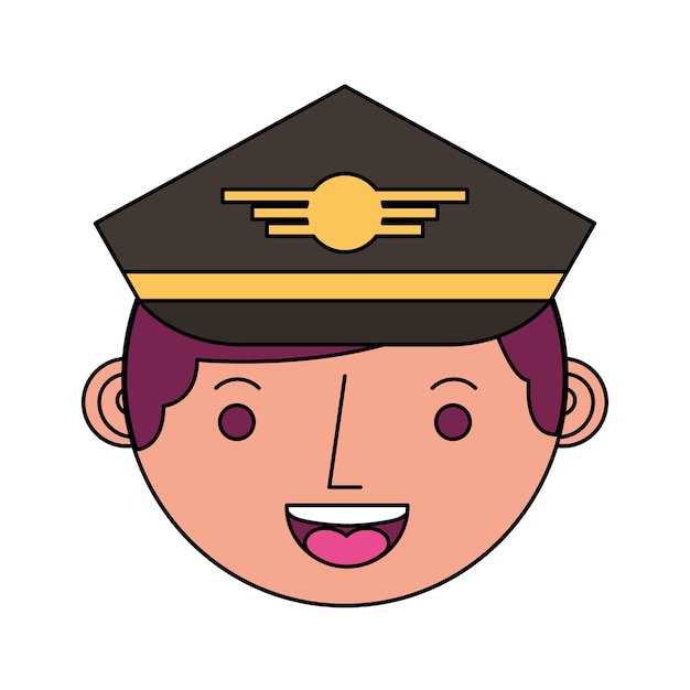 airplane head pilot avatar character 