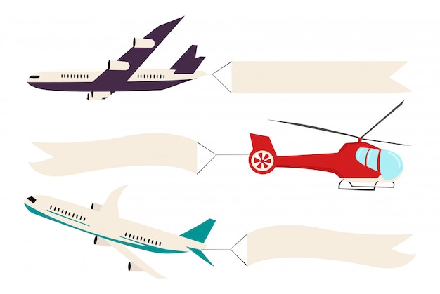 飛行機とヘリコプターのブランクボード