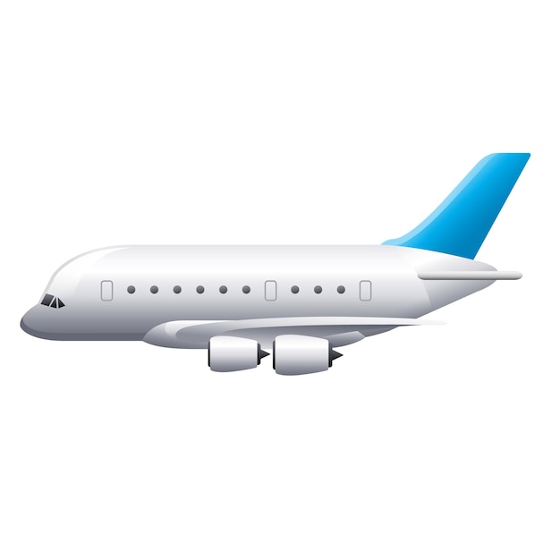 Airplane icon color vector illustration