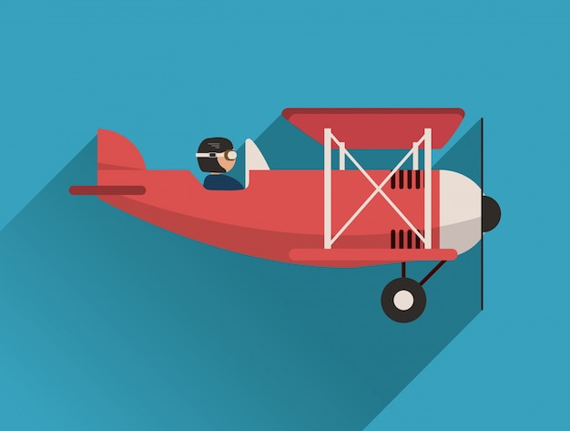 Vector airplane icon design