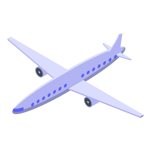 Vector airplane icon isometric of airplane vector icon for web design isolated on white background