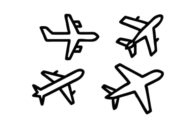 飛行機のアイコンセット