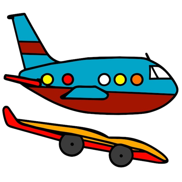 ベクトル 飛行機のイラスト