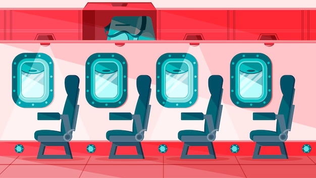 Vector airplane  - interior scenes