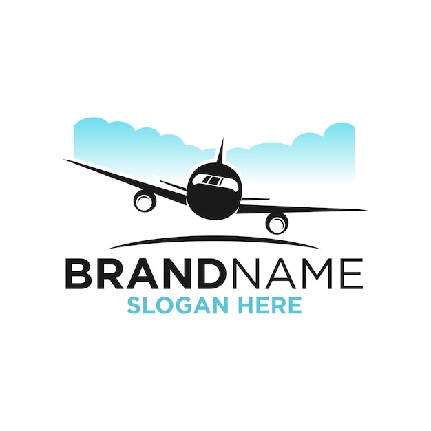 Airplane Logo Design Template Inspiration Vector Illustration