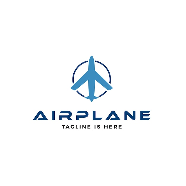 Airplane logo vector icon illustration