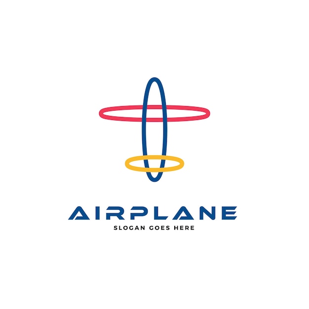 Airplane logo vector icon illustration