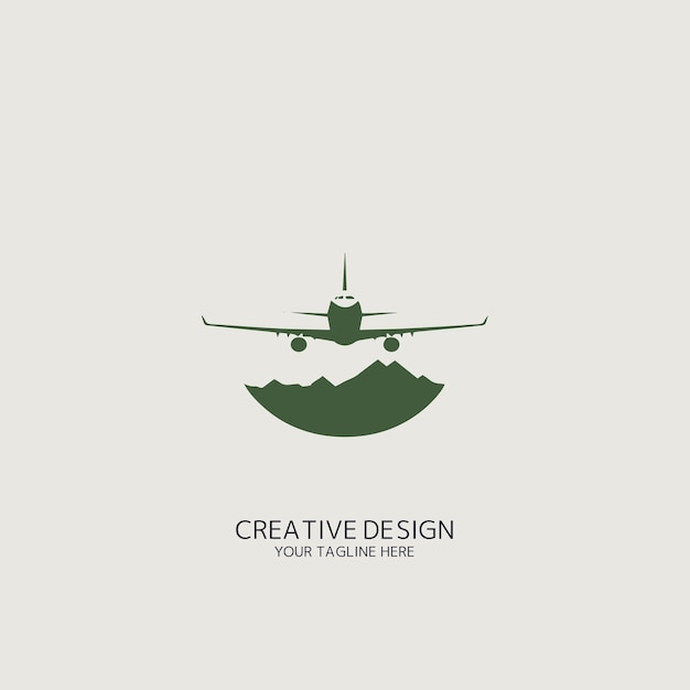 airplane logo vector