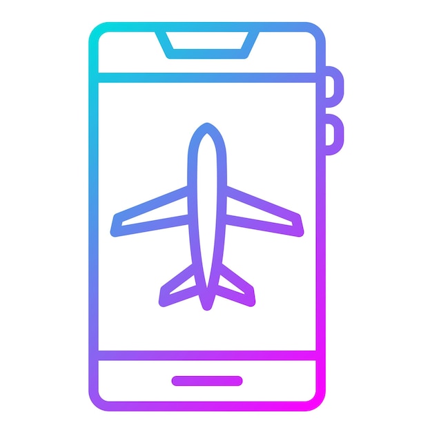 Vector airplane mode active vector illustration style