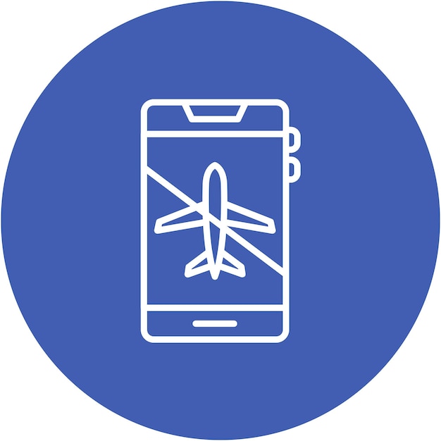 飛行機モード アクティブなベクトルイラストのスタイル