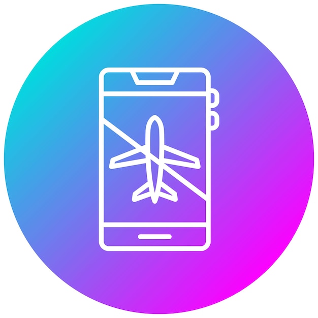 飛行機モード アクティブなベクトルイラストのスタイル