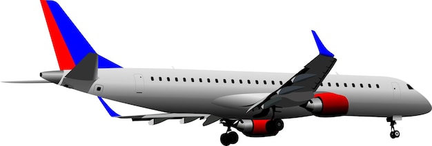 Вектор Самолет в воздухе векторная иллюстрация