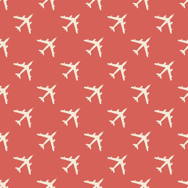 ベクトル 飛行機のパターン図。クリエイティブでミリタリースタイルのイメージ