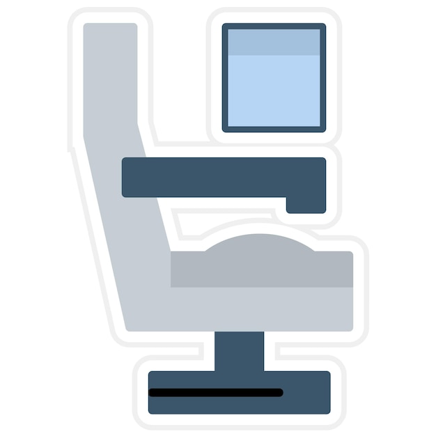 Vector airplane seat icon vector image can be used for aviation