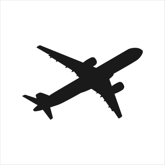 Vector airplane sign icon vector illustration