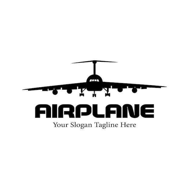 Disegno vettoriale dell'illustrazione del logo dello slogan dell'aeroplano