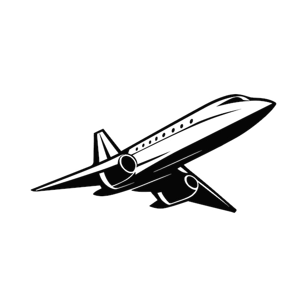 Символ самолета. летающий значок самолета. символ самолета. векторная иллюстрация.