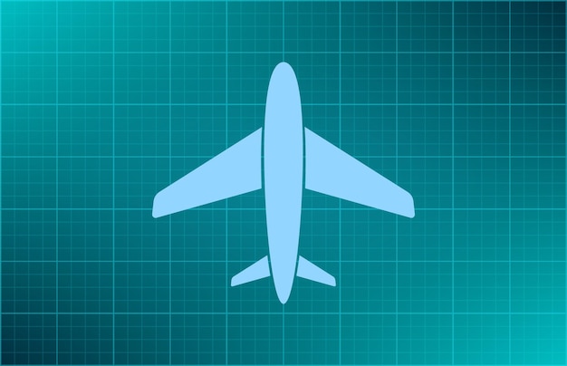 Airplane symbol Vector illustration on blue background Eps 10