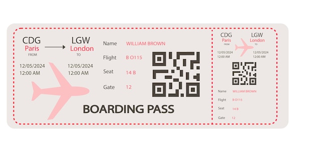 airplane ticket design