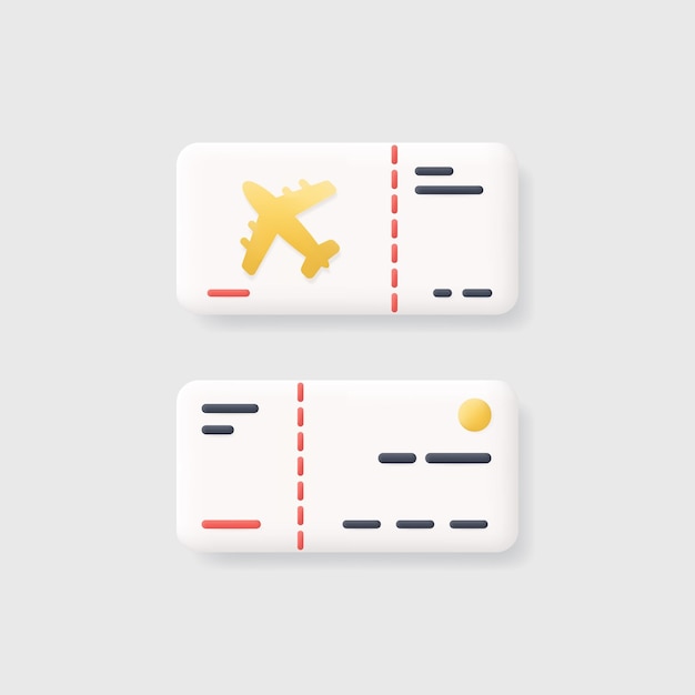 Airplane ticket vector. airline boarding pass icon. vector illustration.