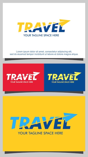 Airplane travel logo design template