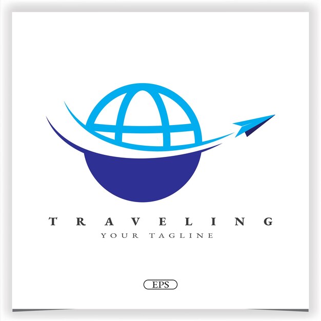 Vector airplane travel logo premium elegant template vector eps 10