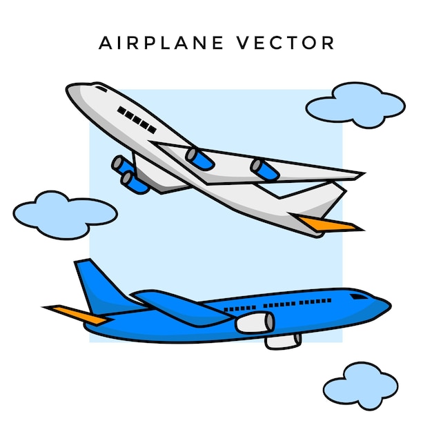 Vector airplane vector graphic element for travel