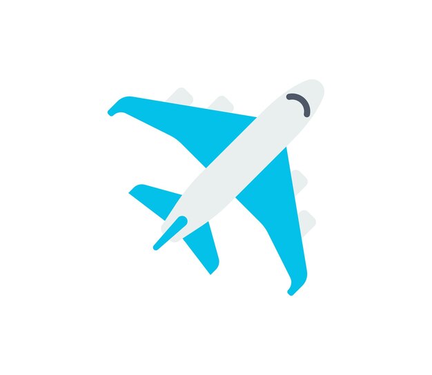 Airplane Vector Isolated Emoticon Airplane Icon