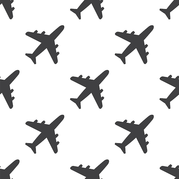 Airplane, vector seamless pattern, Editable can be used for web page backgrounds, pattern fills