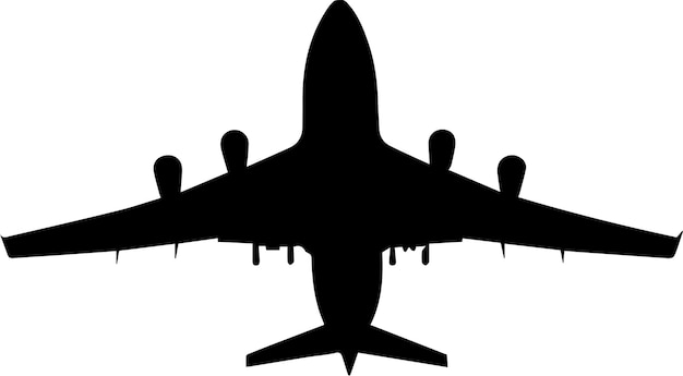 Airplane vector silhouette 2