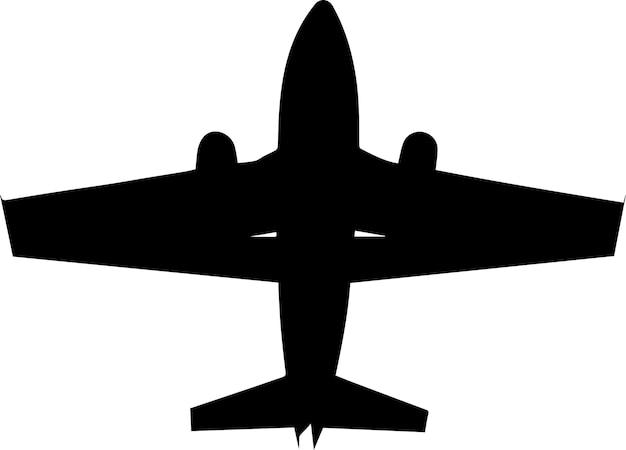 Una silhouette vettoriale aereo