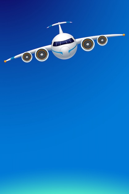 Airplane with sky