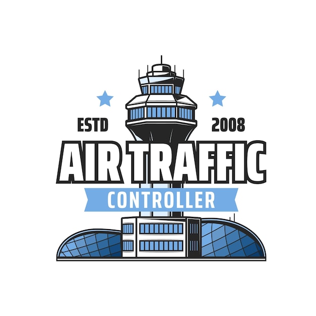 Airport air traffic control service icon